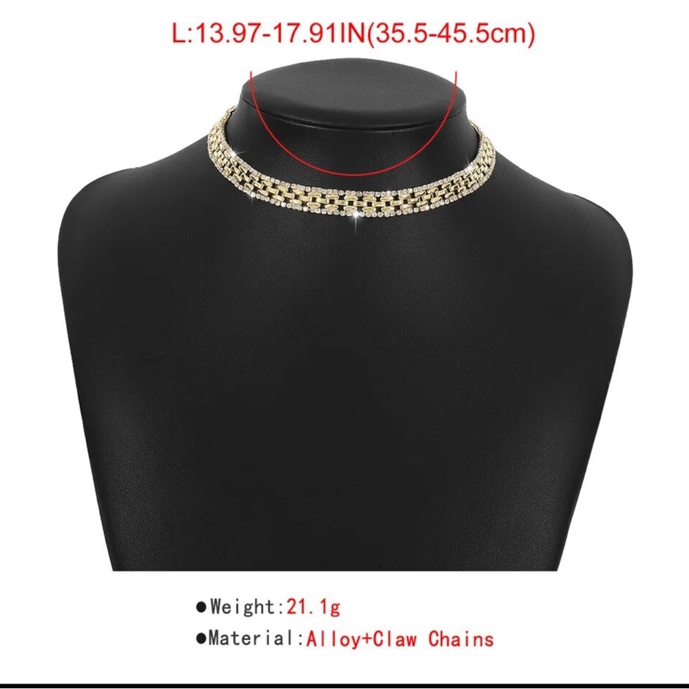 Unique Geometric Rhinestones Square Chain. - Picture 4 of 6